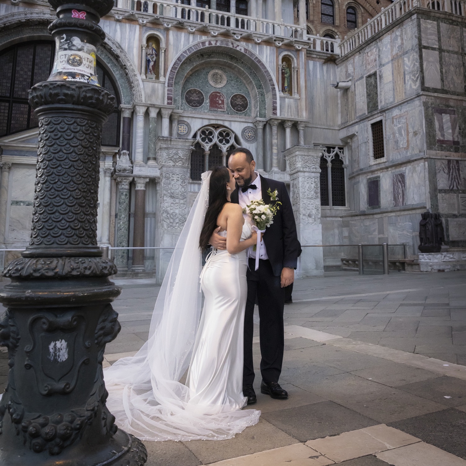 Miss Hiwot & Dr. Bisrat embracing in St Mark’s Square, Venice